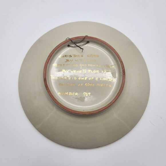 Vtg 1976 Tiziano Veneto Flair Plate Very Rare Hand Made In Italy #757 Of 5000 - Picture 8 of 9